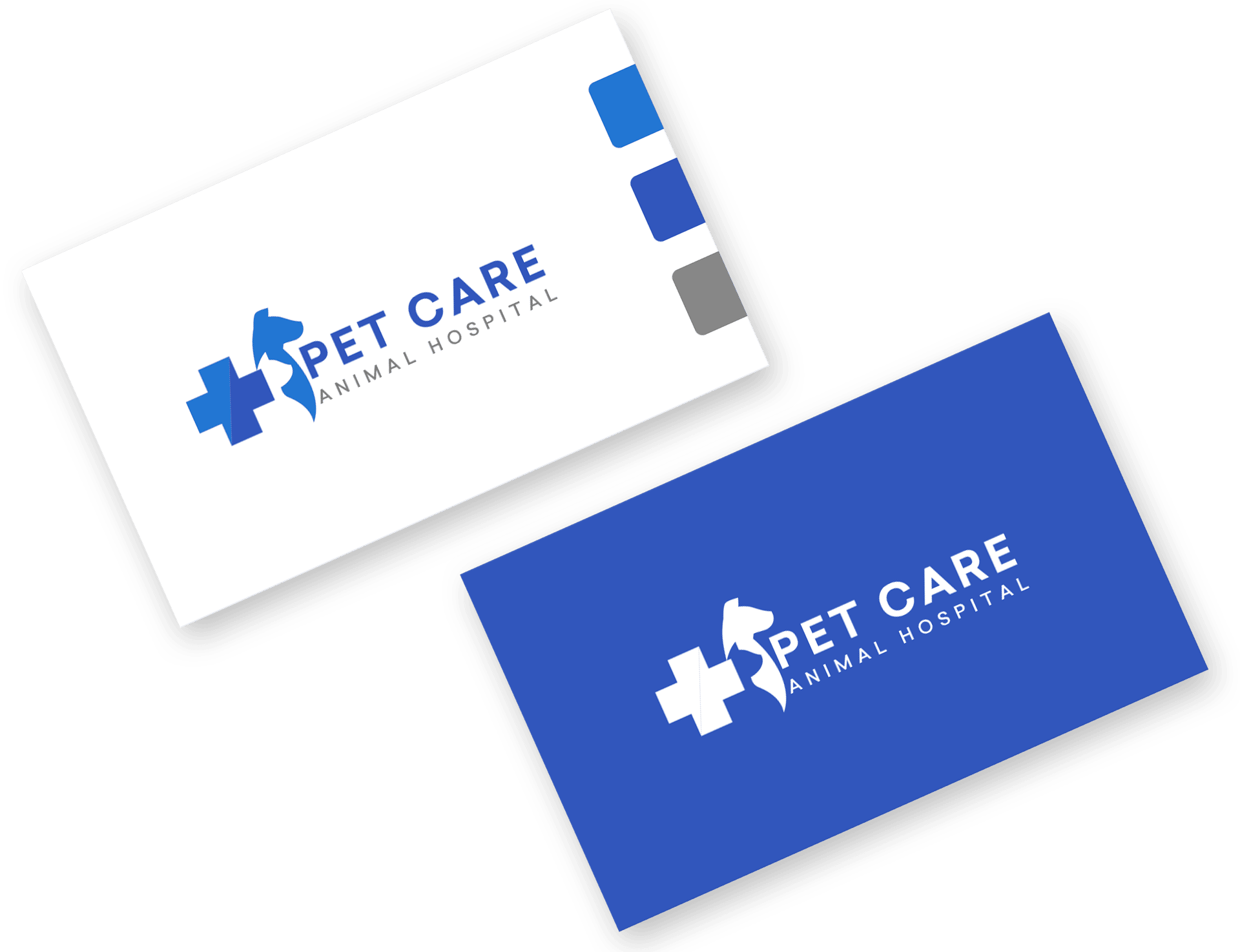pet care animal hospital logo business cards