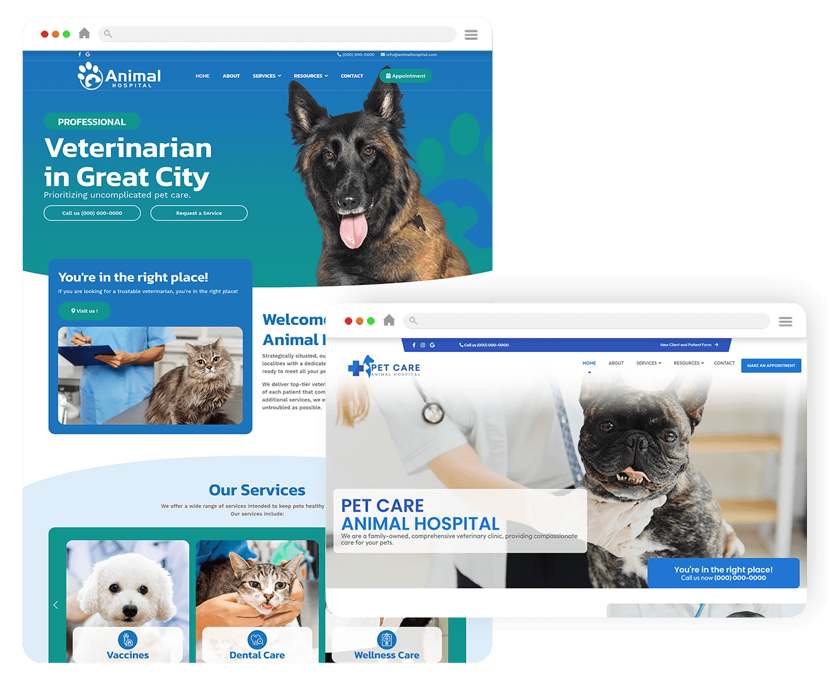 animal hospital and pet care screenshots