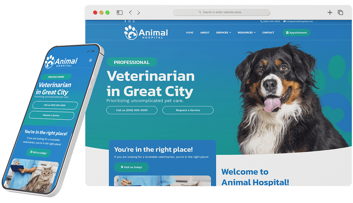 phone and laptop responsive websites screenshots