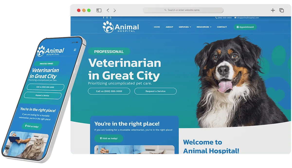 phone and laptop responsive websites screenshots